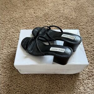 Steve Madden Black Strappy Heels